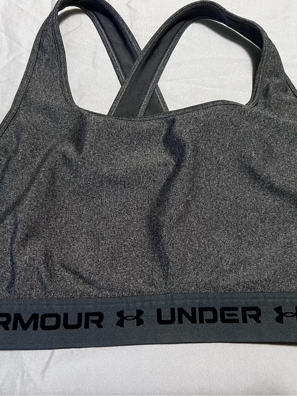 Under Armour Black and Gray Racerback Sports Bra